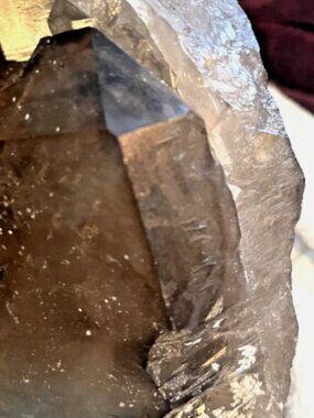 Large Collector-grade 15.2lb  polish Natural Gray Smoky Quartz Crystal Cluster